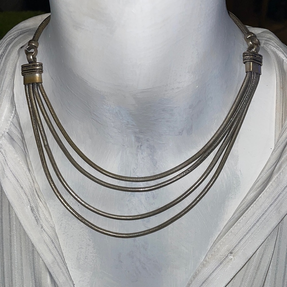 Vintage silver statement necklace
